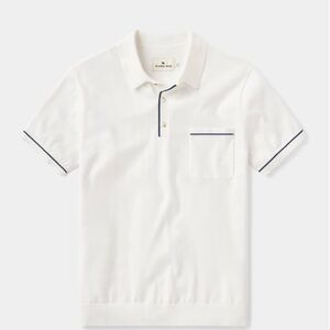 The Normal Brand Robles Knit Polo (White-Navy)